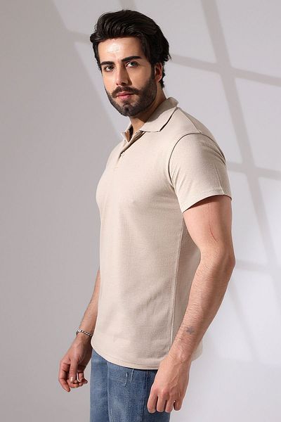 tynemode Ανδρικό μπλουζάκι με γιακά Polo Regular Fit - Ανδρικό T-shirt - Ανδρικό μπλουζάκι με λαιμόκοψη
