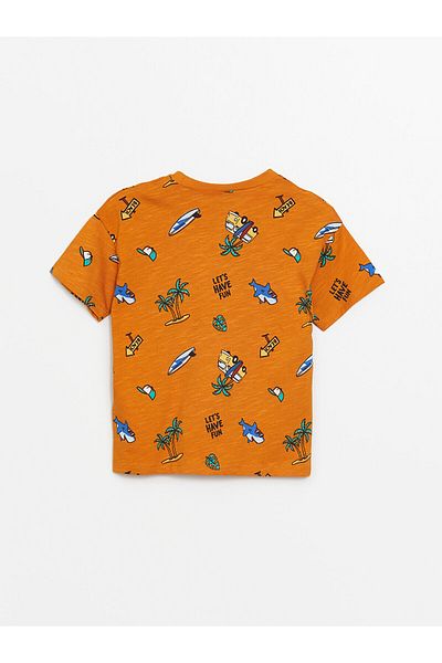 LC Waikiki LCW Baby Boy T-Shirt - Crew Neck, Short Sleeve, Printed