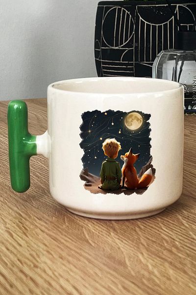 Hedizu Green Little Prince Mug Cup - Gift for Friend with t Handle