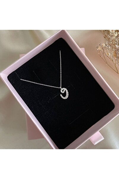 Lovera Jewellery 925 Ayar Gümüş Vav Kadın Kolye | Minimal Zarif Hediyelik Takı Şık Doğum Günü Hediyesi