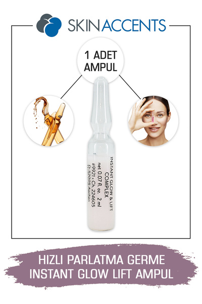 Skin Accents Fast Brightening Stretching Ampoule 1 Piece Instant Glow & Lift Skin Serum Dermaroller Dermapen Serum