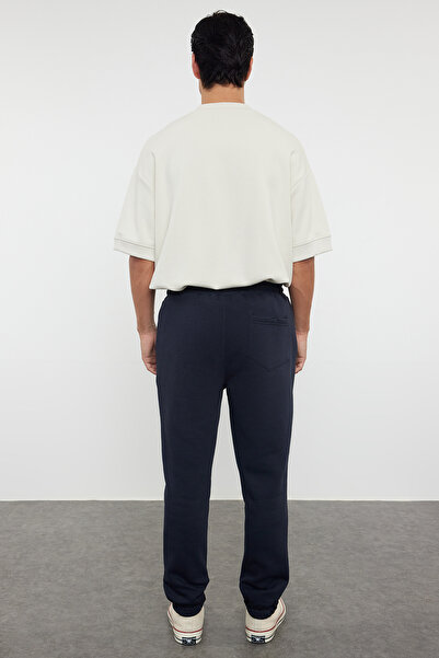 Trendyol Collection Navy Blue-Stone Regular/Normal Cut Rubber Inside Leg Fleece 2-Pack Sweatpants Tmnaw25Ea00004