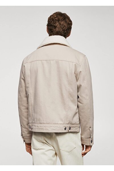 MANGO Man Τζιν Γούνινο Μπουφάν