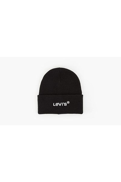 Levi's Wordmark Black Beanie
