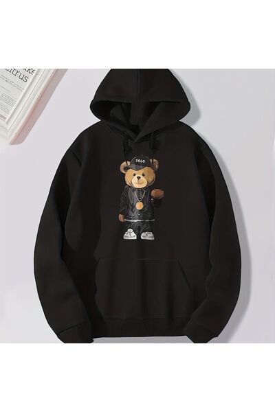 fabriflow exclusive Teddy Bear Printed Unisex Sweatshirt with Hat