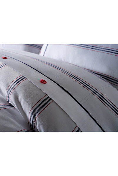 Doqu Home Σετ Παπλωματοθήκη Meridian Single Marine - Λευκό