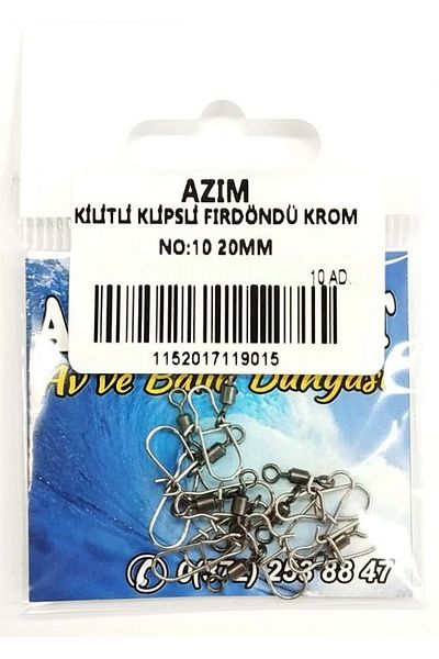 CAPTAIN 20MM Round Body Azim Chrome - With Rolling Pin Clip, 10AD Model No:10