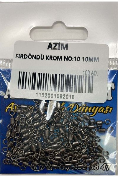 AZİM Azim Swirled Chrome No:10 10mm Hanging Bag --- --- 100pcsChrome 1 Pht
