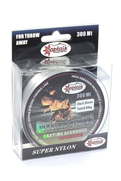 Balıkmarketim كابتن كافالير حزام شفاف قوي 300 متر - 0,40 ملم 18,20 كجم