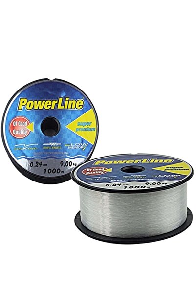 POWERLINE Super Premıum Makara Misina Şefaf 0,33mm 12,50kg --- --- 1.000mt. Şeffaf 1 Mkr.