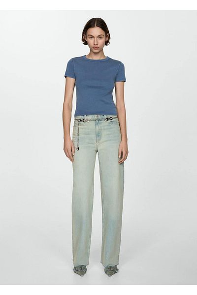 MANGO Woman Βαμβακερό T-Shirt - 100%