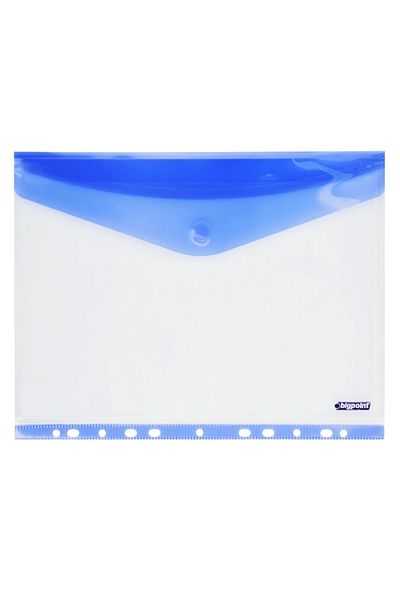 Bigpoint 11 Holes Side Velcro File A4 Blue