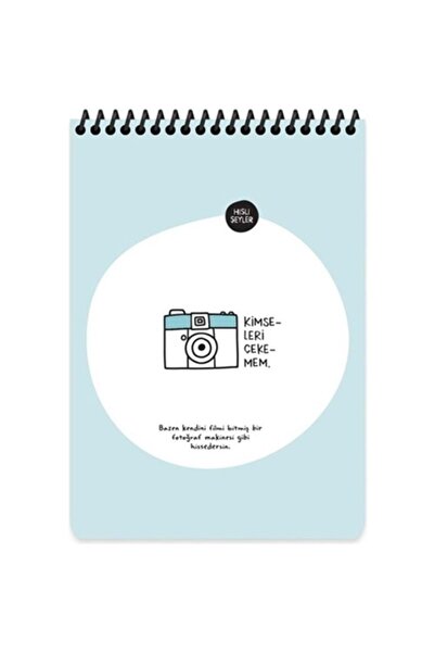 KESKİN COLOR Hisli Şeyler A5 80 Yprk Çizgili Defter - Kimseleri Çekemem