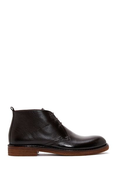 Derimod Men's Brown Leather Boots - 23wfd6012ft Model