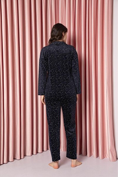 CALİA Women's Velvet Front Buttoned Pajamas Set NEW SEASON