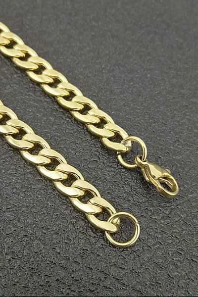 Chavin Men's Steel Chain - Figaro Flat 60 cm, 5 mm, Du15-5