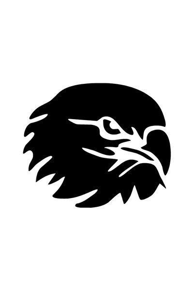 Kıvırcıkyoga ملصق رأس النسر مقاس 20 × 16 سم - ورق حائط للكمبيوتر المحمول لمحر...