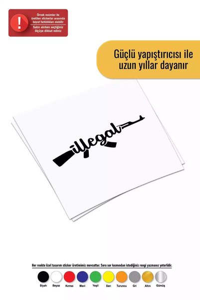 Generic Brand Illegal Sticker Auto Motor Laptop Wall Foil Sticker 90X27 cm