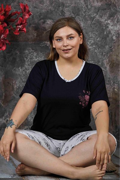 CALİA Plus Size Capri Pants and Pajama Set - Battal