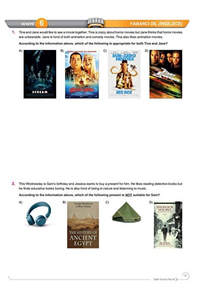 Marka Yayınları 2026 Lgs 1.dönem Konuları Ingilizce 6 Deneme Marka Komisyon Kitabı 32 Sayfa