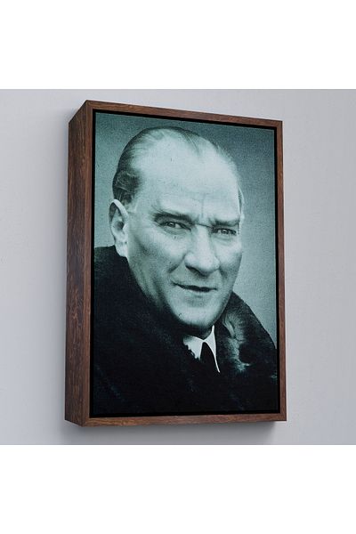 Harita Sepeti Pictură portret Ataturk înrămată Mustafa Kemal Atatürk Pictură decorativă pe pânză dreptunghiulară-57