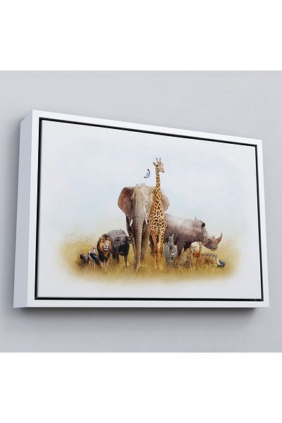 Harita Sepeti Pictură decorativă pe pânză în rama Animal Kingdom-1146