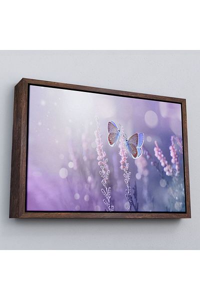Harita Sepeti Flori de lavandă într-un cadru Fluturi eleganti Pictură decorativă pe pânză-3704