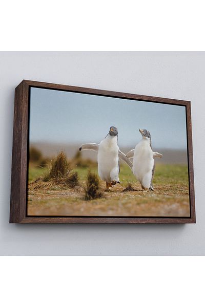 Harita Sepeti Tablou decorativ pe pânză Happy Baby Penguins cu cadru-1152