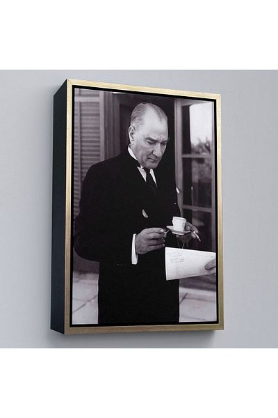 Harita Sepeti Pictură portret Ataturk înrămată Mustafa Kemal Atatürk Pictură decorativă pe pânză dreptunghiulară-141