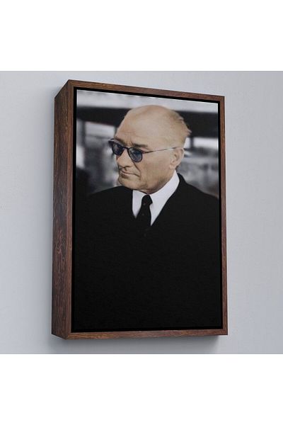 Harita Sepeti Pictură portret Ataturk înrămată Mustafa Kemal Atatürk Pictură decorativă pe pânză dreptunghiulară-130