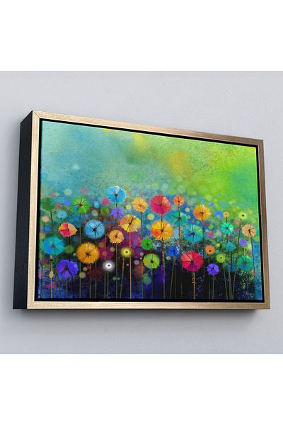 Harita Sepeti Rame cu flori abstracte Vedere acuarelă Pictură decorativă pe pânză de perete-3467