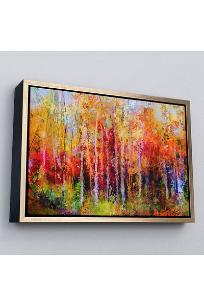Harita Sepeti Cele mai recente arbori de primăvară în cadru Vizualizare pictură în ulei Pictură decorativă pe pânză de perete-3506