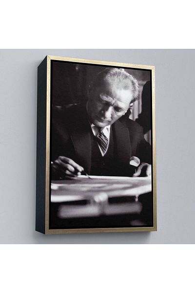 Harita Sepeti Pictură portret Ataturk înrămată Mustafa Kemal Atatürk Pictură decorativă pe pânză dreptunghiulară-126