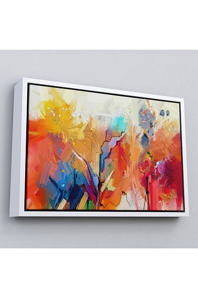 Harita Sepeti Pictură în ulei abstractă cu perie în cadru Aspect pictură decorativă pe pânză de perete-3582