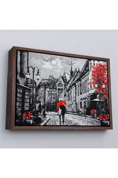 Harita Sepeti Cu cadru Ungaria Budapesta Vedere stradă Pictură în ulei Vedere Pictură decorativă de perete-3546