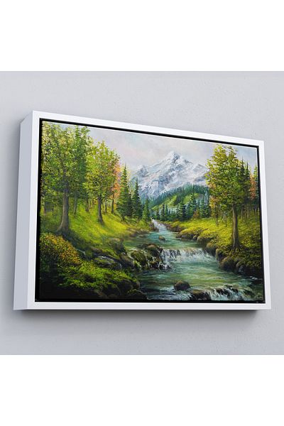 Harita Sepeti Pictură murală cu munte zăpadă și primăvăra-3527