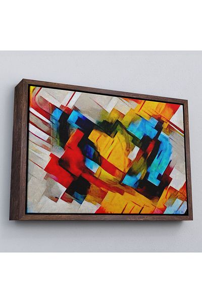 Harita Sepeti Pictură în ulei abstractă în stil Picasso cu cadru Vizualizare pictură decorativă pe pânză de perete-3519