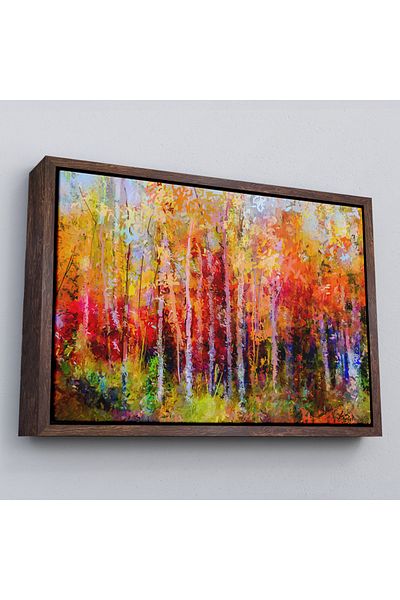 Harita Sepeti Cele mai recente arbori de primăvară în cadru Vizualizare pictură în ulei Pictură decorativă pe pânză de perete-3506