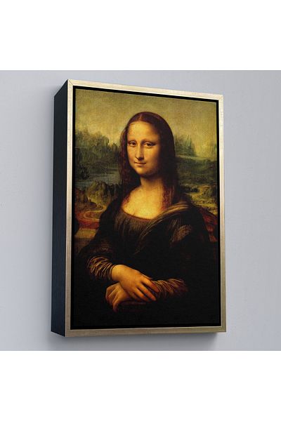 Harita Sepeti Διάσημο έργο του Leonardo Da Vinci με κορνίζα Mona Lisa ζωγραφική σε καμβά-5126