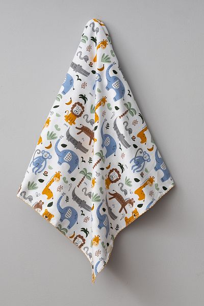 Bebitof Cute Animals Double Layer Organic Flannel Blanket