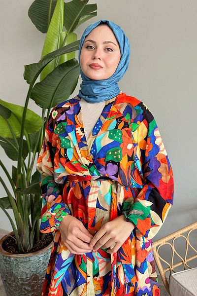 InStyle مجموعة مزدوجة من الفسكوز البرتقالي الزهري