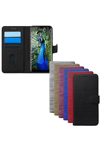 BLUETECH Samsung Note 10 Plus Cover Wallet Card Compartment Fabric Patterned Case