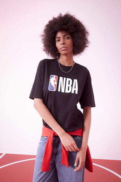 DeFacto Μπλουζάκι NBA Boxy Fit κοντομάνικο 100% βαμβάκι Z9313az23sp