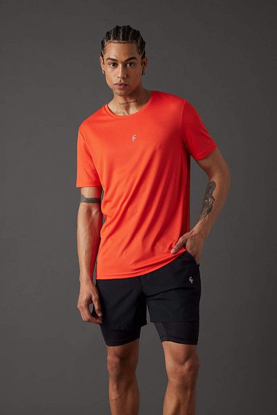 DeFacto Αθλητικό T-shirt Fit Slim Fit Crew Neck