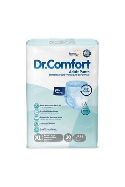 Teknolojipro Dr.comfort Absorbent Panties Size Xl 30 Pieces