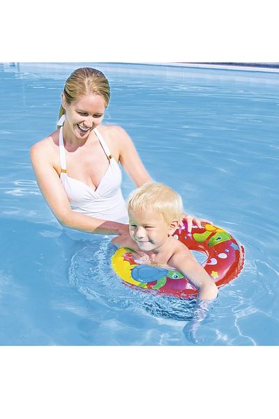 BESTWAY 51 Cm Patterned Sea and Pool Ring - Sea Adventures Swim Rings for Kids 36113