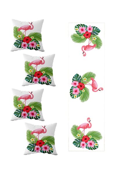 Pelangi Pembe Filamingolu  Mutfak Masa Değişik Ranır Modelleri Dekoratif 4'lü...