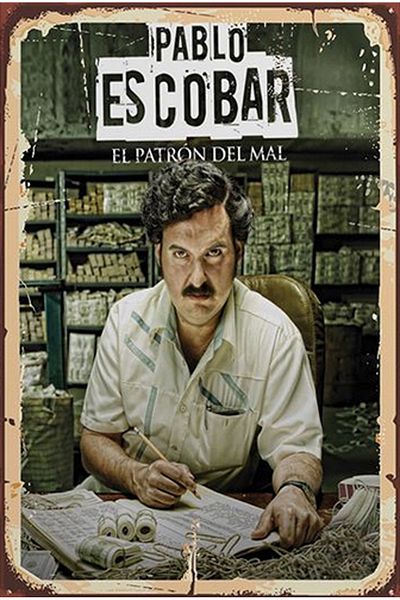 hediyeniburadabul Poster din lemn proiectat de Pablo Escobar