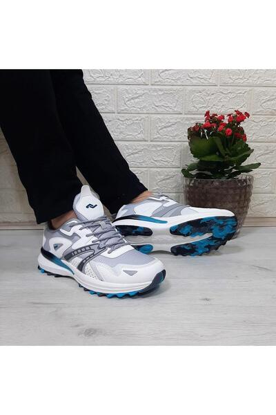 Jump 29725 Біло-сірі чоловічі спортивні кросівки - анатомічна внутрішня підошва