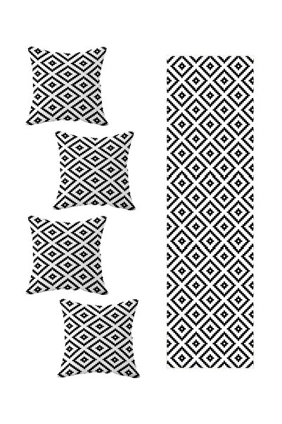 Pelangi Siyah Baklava Salon Mutfak Masa Değişik Ranır Modelleri Dekoratif 4'l...